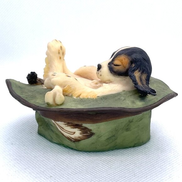 Aynsley MasterCraft Sleeping Hat Spaniel Puppy Dog Figurine UK England Vintage - Picture 4 of 9